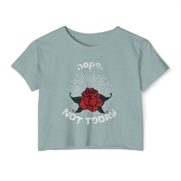 Women’s Festival Crop Top – Nope. Not Today Shirt | Trendy Graphic Crop Tee for Women, Plus Size, Casual Summer Outfit - Image 5