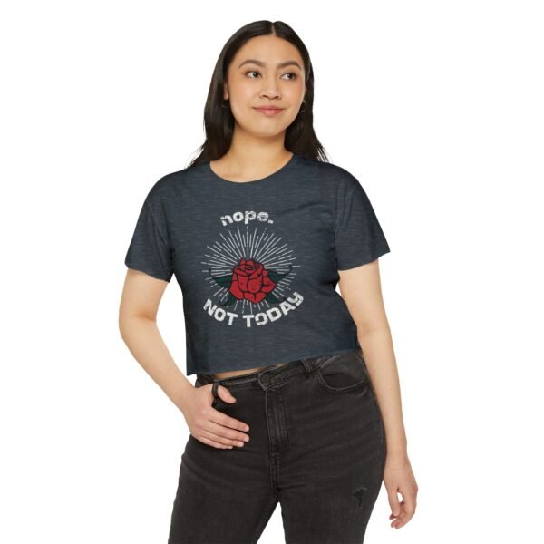 Women’s Festival Crop Top – Nope. Not Today Shirt | Trendy Graphic Crop Tee for Women, Plus Size, Casual Summer Outfit - Image 19