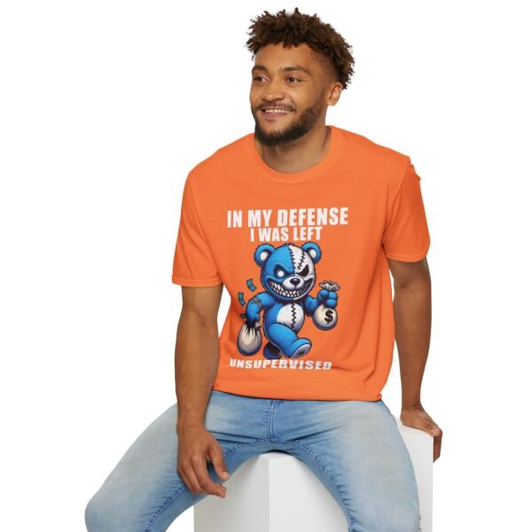 In My Defense I Was Left Unsupervised T-Shirt | Funny Meme Graphic Tee for Men & Women - Image 5