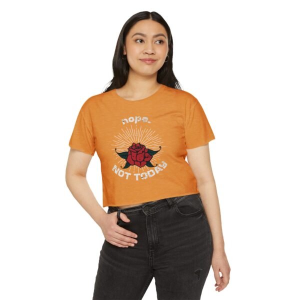 Women’s Festival Crop Top – Nope. Not Today Shirt | Trendy Graphic Crop Tee for Women, Plus Size, Casual Summer Outfit - Image 3