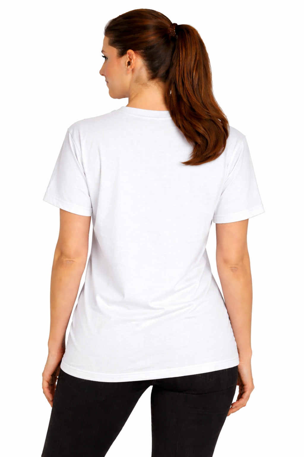 White custom t-shirt back view - personalized design