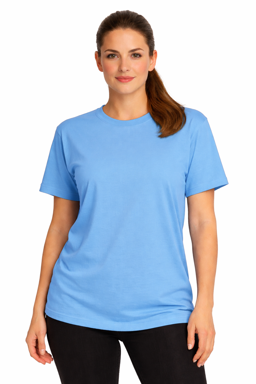 Blue custom t-shirt front view - personalized design