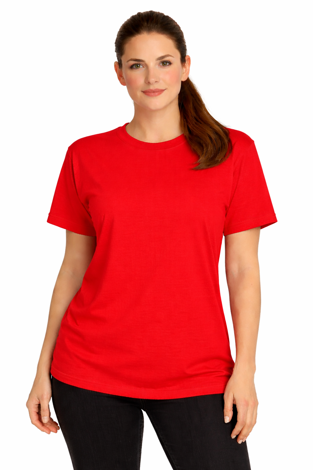 Red custom t-shirt front view - personalized design