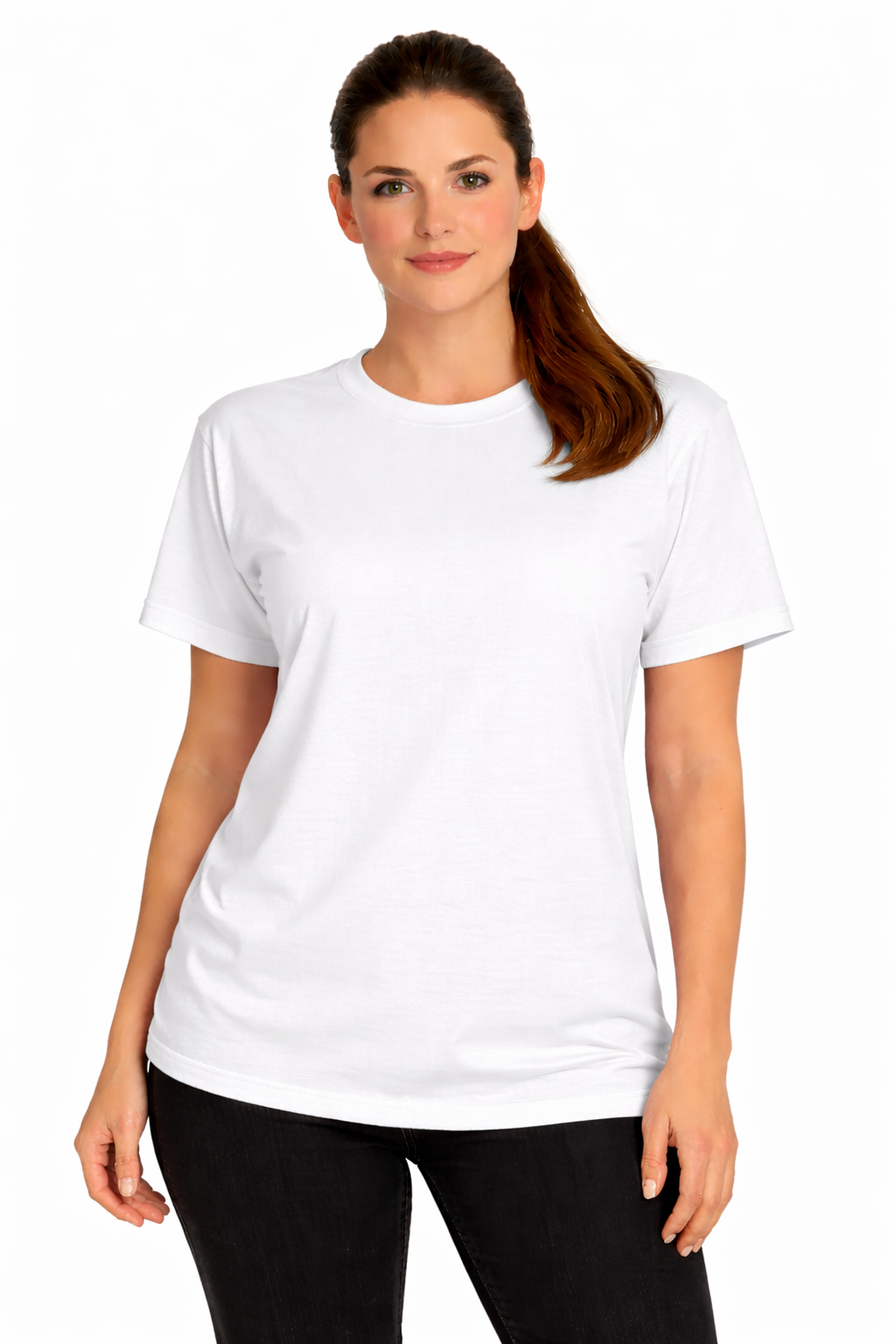 White custom t-shirt front view - personalized design