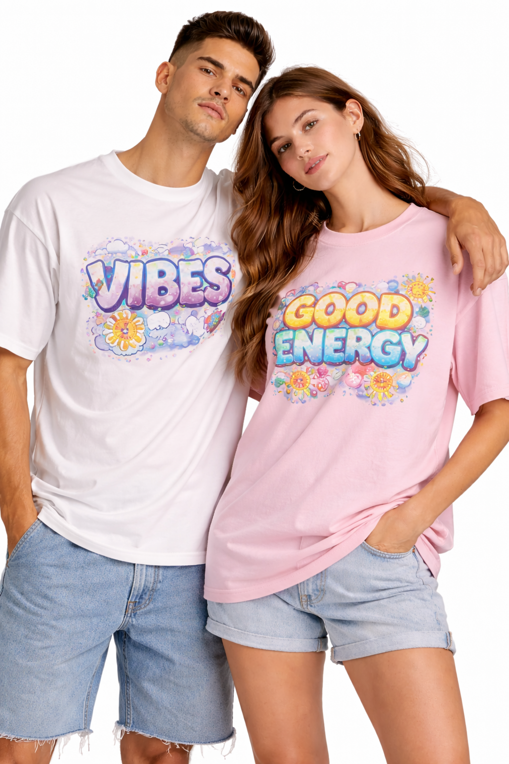 Positive vibes custom t-shirt design