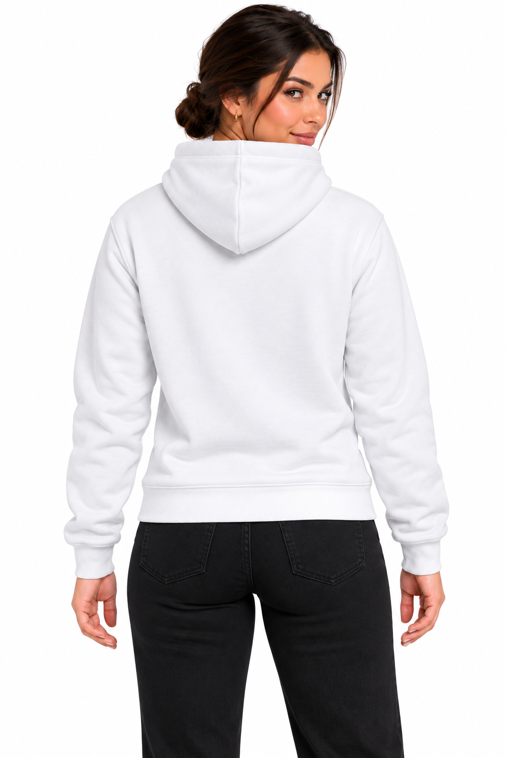 Women's Custom Hoodie in Fort Wayne | Design Your Own Hoodie Women's custom hoodie, white, back - room for your design