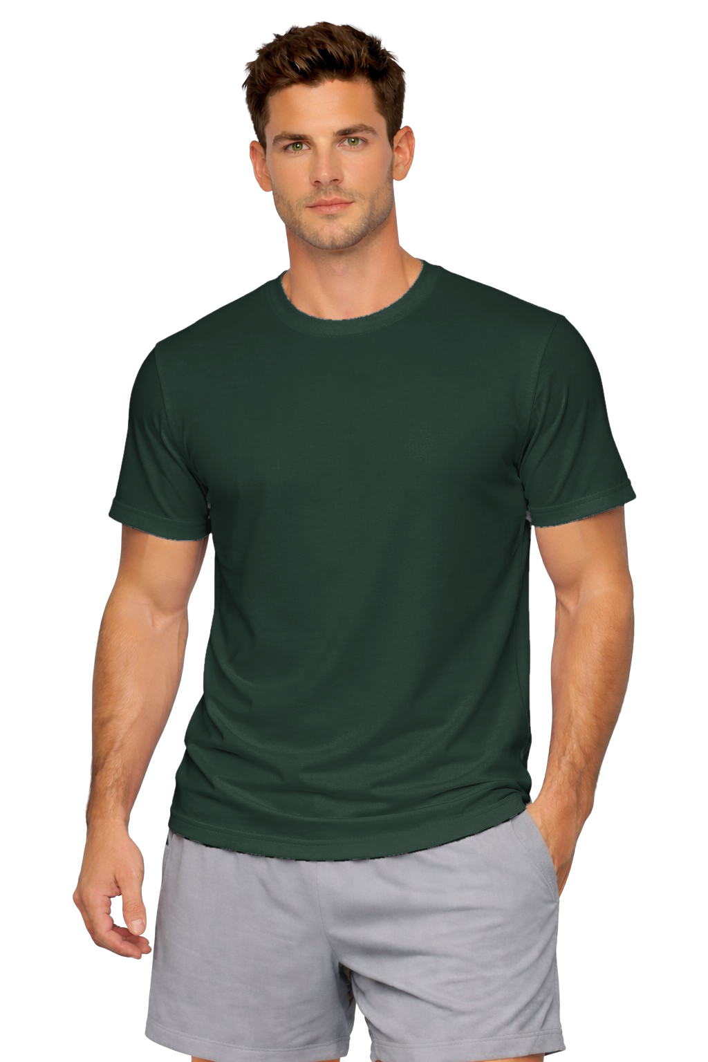 Forest Green custom t-shirt for men - Fort Wayne printing, front view