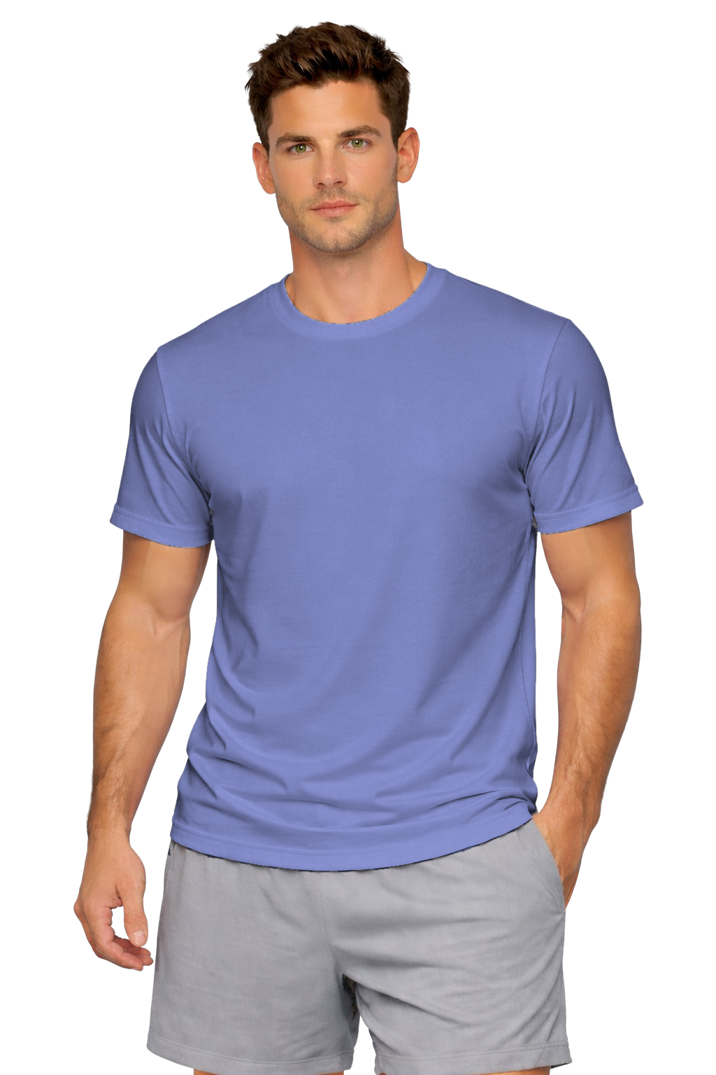 Violet custom t-shirt for men - Fort Wayne printing, front view