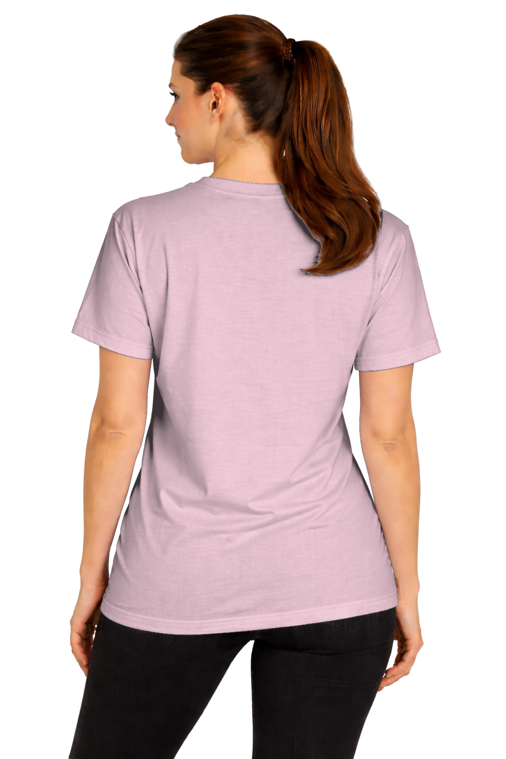 Light Pink custom t-shirt for women - Fort Wayne printing, back view