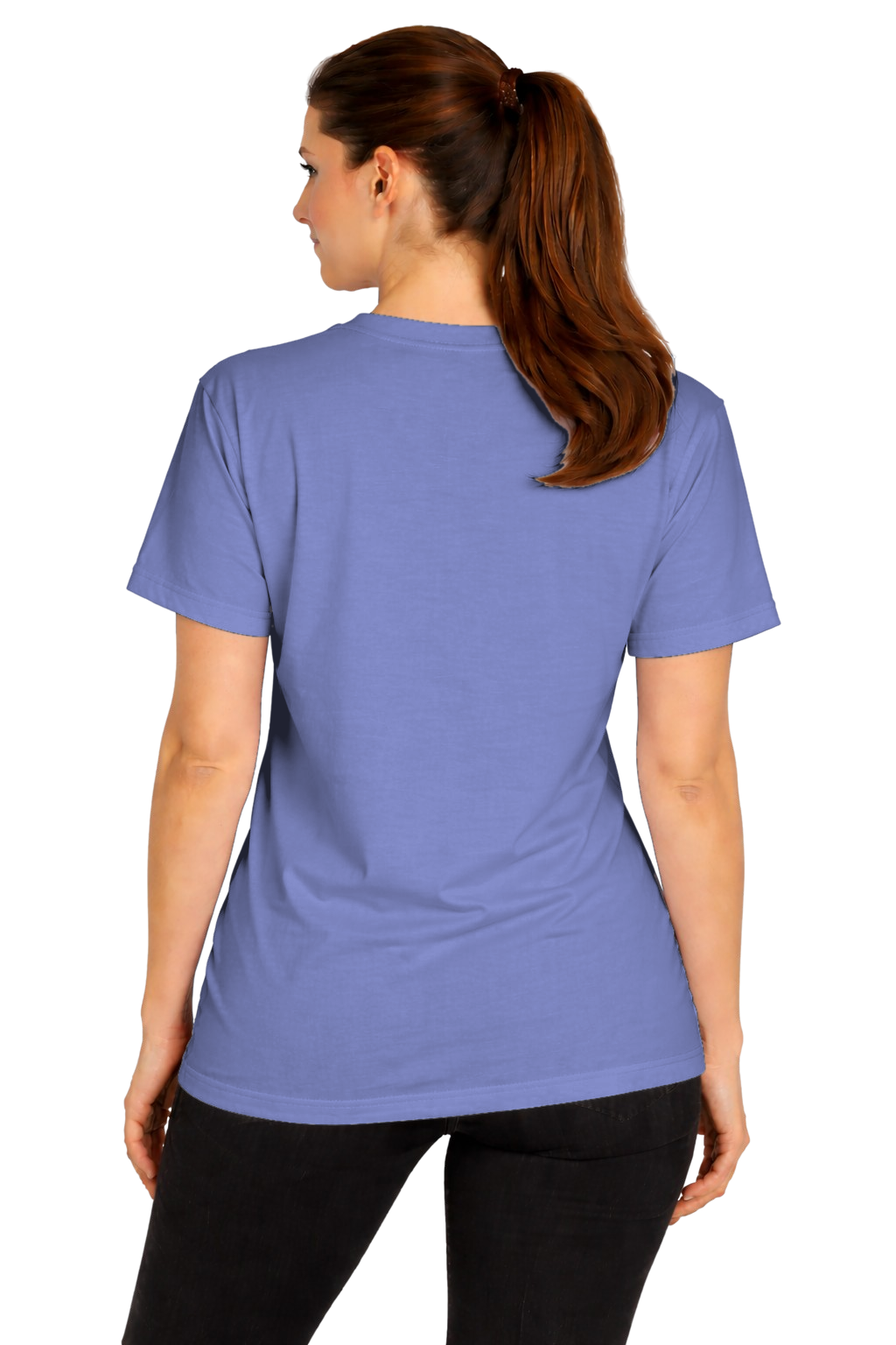 Violet custom t-shirt for women - Fort Wayne printing, back view