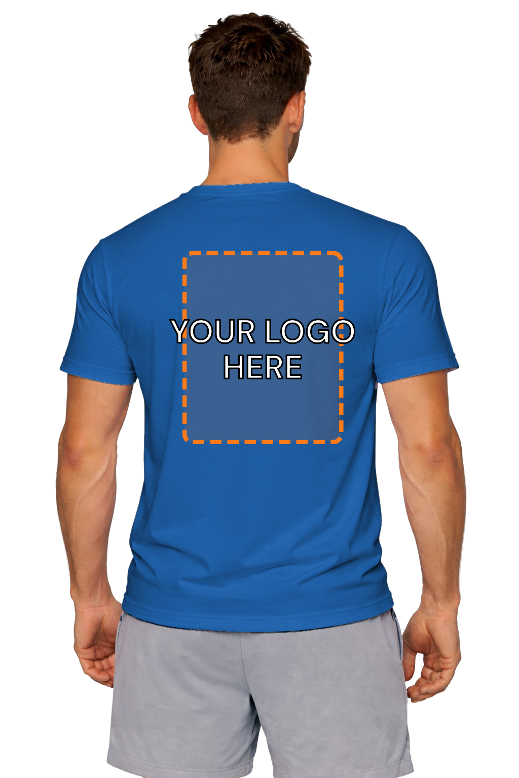 Royal custom t-shirt for men - Fort Wayne printing, back view
