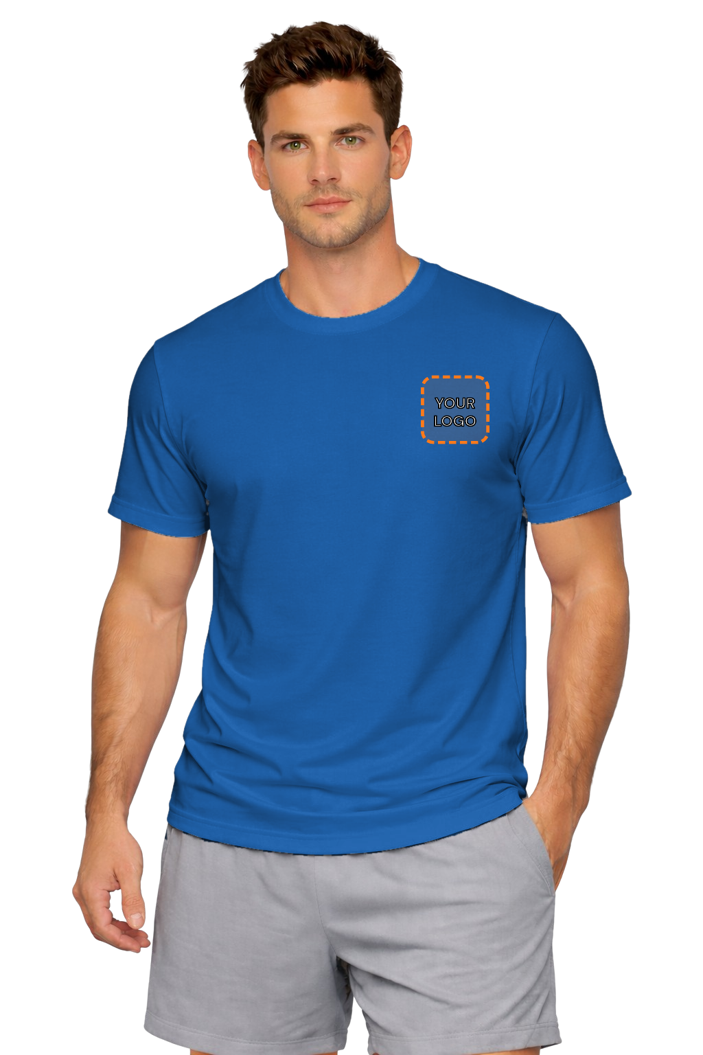 Royal custom t-shirt for men - Fort Wayne printing, front view