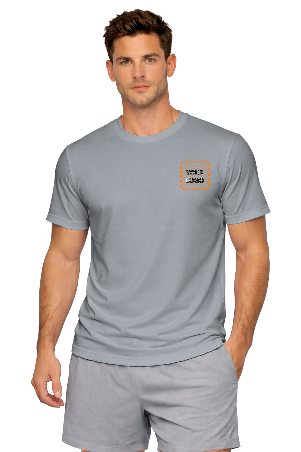 Sport Grey custom t-shirt for men - Fort Wayne printing, front view